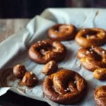 Pumpkin and Chili oil infused Pretzels - easy, vegan, spicy and delicious pretzels, perfect for cozy fall weekends | Imagelicious