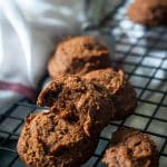 Reese's Pumpkin Cookies only use 3 ingredients and the batter comes together in a matter of minutes. Cookies have intense peanut butter taste and are perfect to use leftover pumpkin | Imagelicious