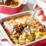 Smoked Salmon Croissant Strata is a perfect brunch dish to make during holidays. Elegant, savoury and a little bit indulgent it's a sure way to please everyone at the table without breaking a bank | Imagelicious