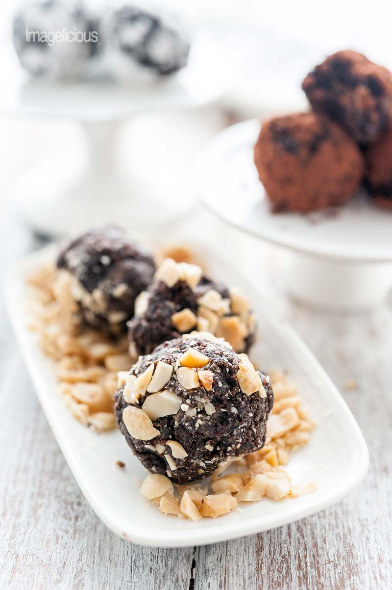 Peanut Butter Cupcake Truffles - Learn how to turn cupcakes into truffles - four different flavours for any taste. Perfect for a snack with a cup of coffee or elegant dessert. Great way to use dry cupcakes | Imagelicious