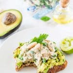 Avocado-White Kidney Beans Toast is a delicious and healthy breakfast, lunch, or even light dinner. It comes together in a matter of minutes and keeps you full for hours. Perfect for any time of the year and easy to make. Pair it with Eat Smart Salad and you have a complete meal | Imagelicious