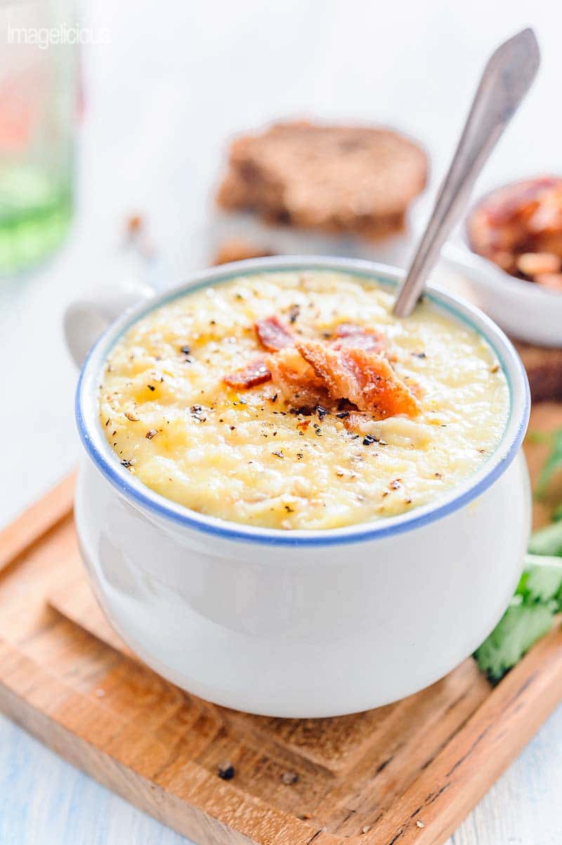 Easy Corn Soup (with vegan option) - Imagelicious.com