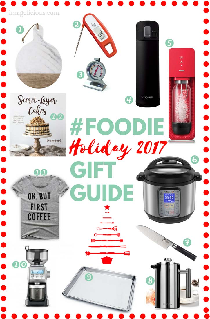 This #Foodie Holiday 2017 Gift Guide has 12 amazing gifts that any foodie would love. From stocking stuffers to more significant items there will be something for any budget and any taste | Imagelicious #Foodie #GiftGuide #Holidays #Christmas #FoodieGifts #2017