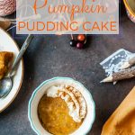 This Instant Pot Pumpkin Pudding Cake takes no time to prepare and tastes like Pumpkin Spice Latte | imagelicious.com #instantpot #instantpotcake #pumpkin #pumpkinpudding #pumpkincake #fallbaking #pumpkinspicelatte