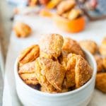 Closeup of a bowl filled with Pumpkin Ricotta Cookies