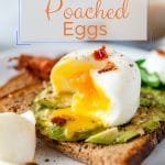These Instant Pot Poached Eggs (Two Ways) are fail-proof! They are perfectly cooked in minutes with no hands-on cooking required. Great to make for a crowd without any effort. Easy, delicious, and healthy | imagelicious.com #instantpotrecipes #poachedeggs