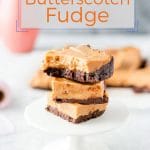 Beet Butterscotch Fudge is easy to make and delicious, it even has a serving of hidden veggies. Beautiful to serve guests for dinner and can be made in advance and freezer-friendly | imagelicious.com #fudge #freezerfriendly #beets