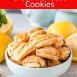 These Lemon Cream Cheese Cookies are flaky, lightly sweetened, with subtle lemon flavour. They taste almost like lemon pie dough. Egg-free | imagelicious.com #cookies #lemon #creamcheesecookies