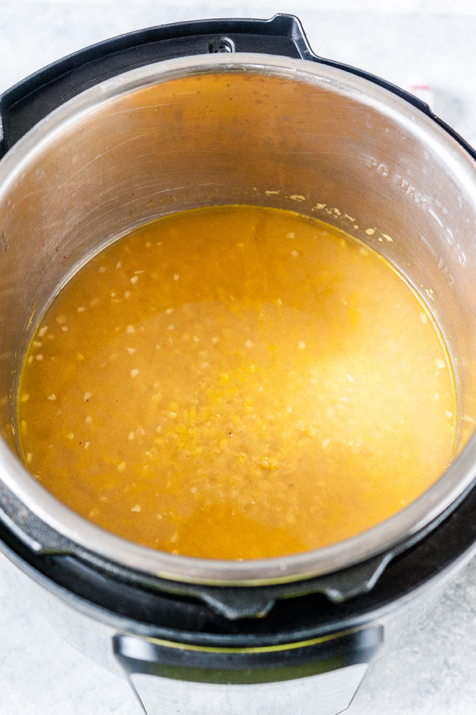Lentil Soup in Instant Pot.