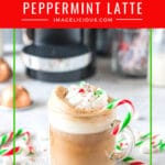 This Peppermint Marshmallow Latte is the ultimate winter coffee drink. Hygge moment. Smooth, sweet, creamy, delicious! Perfect way to celebrate the cold days and the holidays | imagelicious.com #peppermint #coffee #hygge #sponsored #nespresso