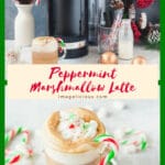 This Peppermint Marshmallow Latte is the ultimate winter coffee drink. Hygge moment. Smooth, sweet, creamy, delicious! Perfect way to celebrate the cold days and the holidays | imagelicious.com #peppermint #coffee #hygge #sponsored #nespresso