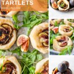 Goat Cheese and Fig Tartlets are an easy and great appetizer. Delicious and perfect combination of sweet, salty, and crispy. Perfect for a festive dinner or party. Great appetizer for Thanksgiving and Holiday Season. Only 4 ingredients and under 30 minutes to make | imagelicious.com #goatcheese #appetizer #puffpastry