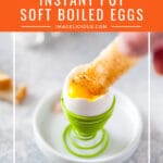 Instant Pot Soft Boiled Eggs are perfect every time. No need to stand at the stove with a timer. Just set it and forget it method. I also discuss many other different variations to make different varieties of soft boiled eggs. This is the Ultimate Guide for Making Perfect Soft Boiled Eggs in Instant Pot | imagelicious.com #instantpot #instantpoteggs #instantpotrecipes