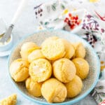 Bowl filled with cornbread muffins.