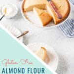 This Gluten-Free Almond Cake is made with egg whites only so it is much lighter than the traditional almond cakes. It is delicious, soft, and incredibly addictive. Very easy to make and perfect for any occasion | imagelicious.com #almondcake #glutenfreecake #eggwhitescake