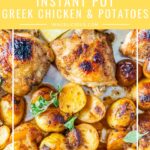 Instant Pot Greek Lemon Chicken and Potatoes is a complete, delicious, and flavourful meal made. Juicy chicken, tender potatoes, and amazing lemon gravy. It's the ultimate chicken dinner that is 100% better than take out | imagelicious.com #instantpotrecipes #instantpotchicken #lemonchicken