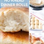 Instant Pot No Knead Dinner Rolls will be the star of any meal. They are feathery light, buttery, and soft. Perfect for sandwiches or an accompaniment to a roast. Easy to make without a mixer. They require no kneading and rise in your electric pressure cooker | imagelicious.com #InstantPot #InstantPotBread #bread #dinnerrolls #noKneadBread