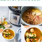 Bean and Potato Soup is delicious, hearty, healthy, and easy to prepare. You can make it in Instant Pot or on the stove. It is vegan and gluten-free. It is also very affordable as it is made with simple pantry ingredients | imagelicious.com #instantpotrecipes #vegan #glutenfree